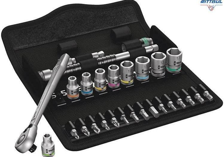 WERA 05004018001 Комплект инструменти с тресчотка Zyklop Metal 1/4“ - 28 части - Rittbul