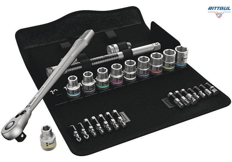 WERA 05004078001 Комплект инструменти с тресчотка Zyklop Metal 1/2“ - 28 части - Rittbul