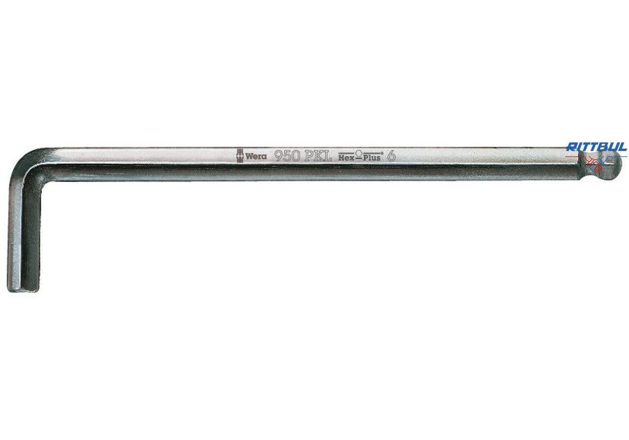 WERA 05022066001 Ключ имбусен шестостен 10.0 мм х 219 мм, хромиран - Rittbul