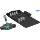 WERA 05023470001 Комплект Т-ръкохватка с тресчотка KK 400 RA Set 2 с вложки 1/4" (9 части)