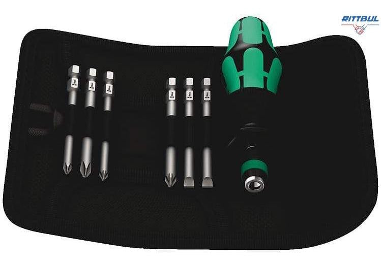 WERA 05059298001 Ръкохватка KK 40 със сменяеми накрайници (7 части) - Rittbul