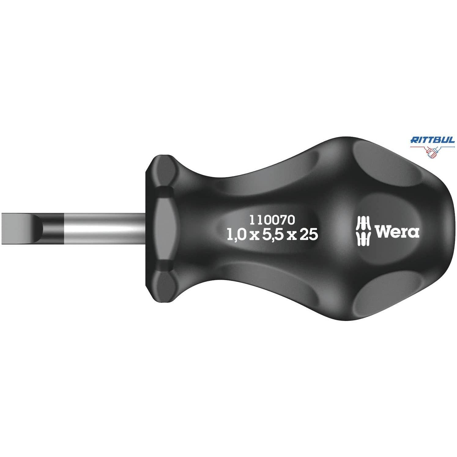 WERA 05110070001 Отвертка Stubby/Carburettor 1.0 х 5.5 х 25 мм