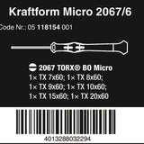 WERA 05118154001 Комплект отвертки Micro (6 броя) Torx Bo - Rittbul