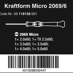 WERA 05118158001 Комплект отвертки Micro - 6 части/1/