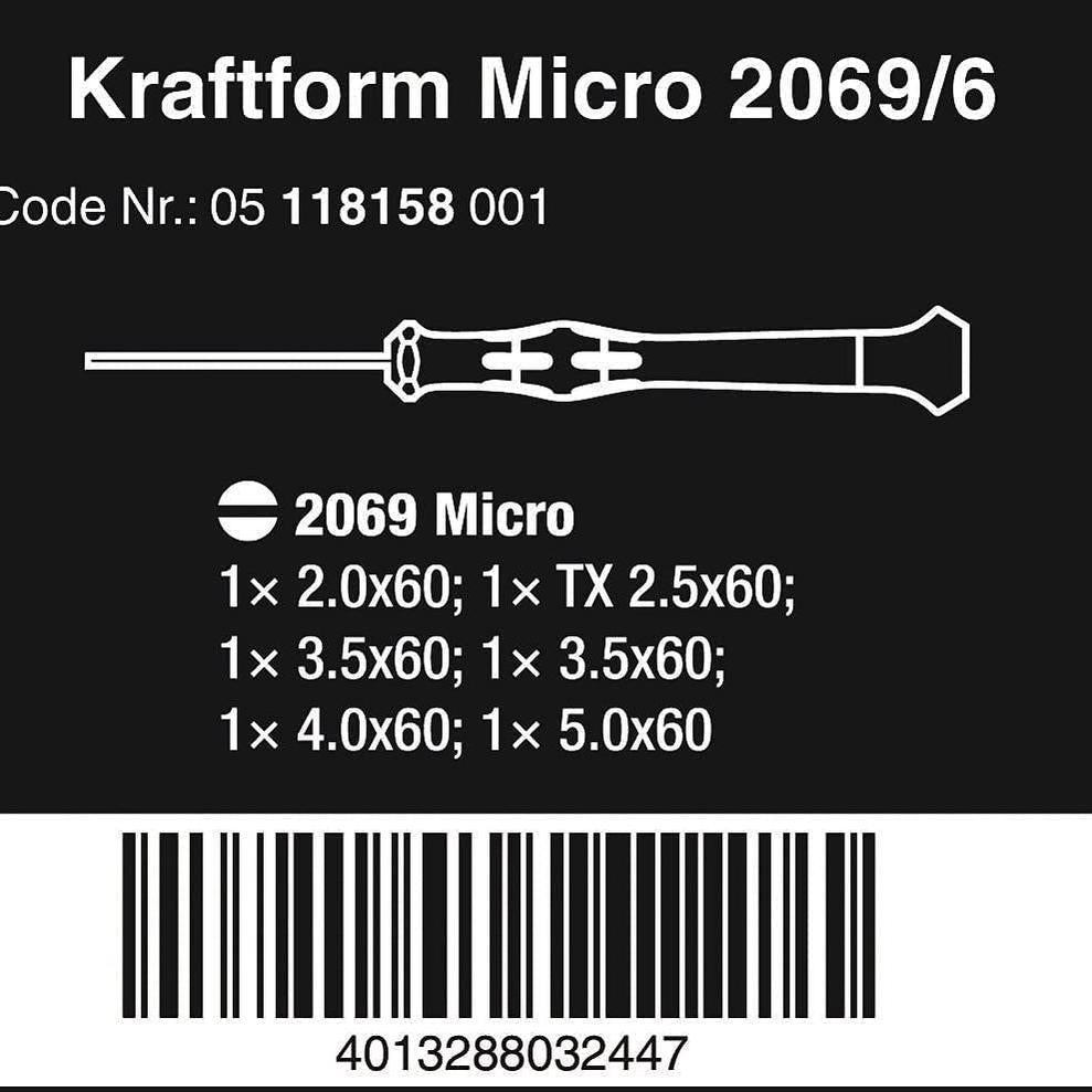 WERA 05118158001 Комплект отвертки Micro - 6 части/1/