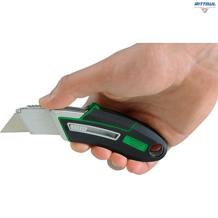 HEYCO 01664000400 Безопасен макетен нож с прибиращо се острие 18 мм, 2K ръкохватка