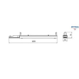 LEDVANCE 4058075522084 Линеен корпус за UVC пура със сензор LINEAR HOUISNG 440 1xTUBE UVC SENSOR - Rittbul