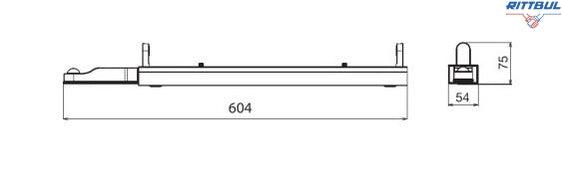 LEDVANCE 4058075522084 Линеен корпус за UVC пура със сензор LINEAR HOUISNG 440 1xTUBE UVC SENSOR - Rittbul